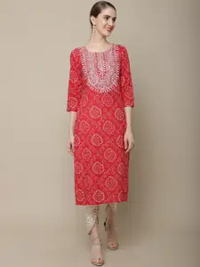 Sangria Bandhani Printed Cotton Kurta