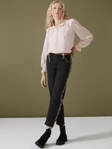 Marks & Spencer Women Black High-Rise Jeans