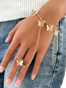 OOMPH Women Gold-Toned Charm Bracelet
