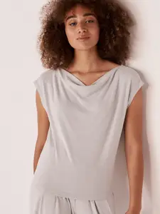 La Vie en Rose Women Grey Solid Lounge T-shirts