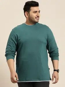 Sztori Plus Size Full-Sleeves Textured T-shirt