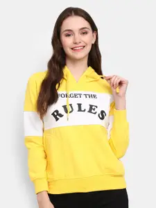 V-Mart Women Yellow Colourblocked Sweatshirt