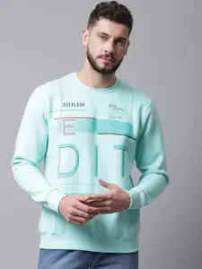 Rodamo Round Neck Printed Fleece Sweatshirt