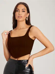 AAHWAN Striped Corset Top