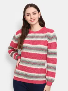 V-Mart Women Pink Round Neck Pullover