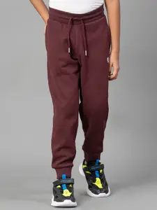 Red Tape Boys Maroon Solid Track Pants