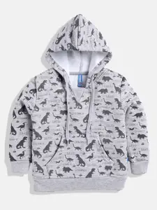GAME BEGINS Boys Premium Cotton Conversational Printed Hooded Sweatshirt