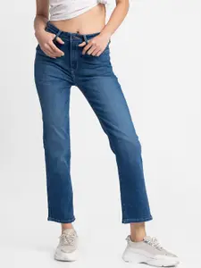 SPYKAR Women Blue Straight Fit Light Fade Jeans