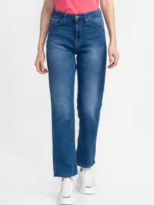 SPYKAR Women Blue Straight Fit Light Fade Jeans