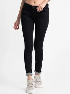 SPYKAR Women Black Slim Fit Low-Rise Jeans