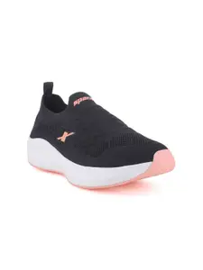 Sparx Women Black & White Textile Running Non-Marking Shoes