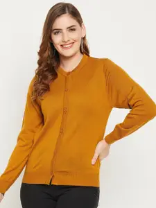 Zigo Women Mustard Wool Cardigan Sweater