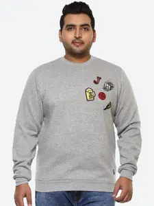 John Pride Plus Size Round Neck Fleece Sweatshirt