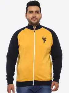 John Pride Plus Size Men Yellow Sweatshirt
