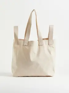 H&M Beige Canvas Shopper
