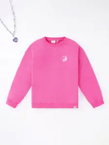edheads Girls Pink Cotton Sweatshirt