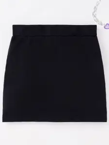 edheads Girls Black Above Knee Length Pencil Skirt