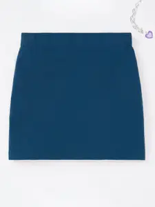 edheads Girls Blue Pure Cotton Pencil Skirt