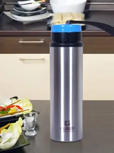 Kuber Industries Silver-Toned Set Of 3 BPA Free Stainless Steel Water Bottle 750 ml Each