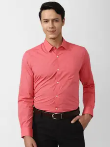 Peter England Men Pink Slim Fit Formal Shirt