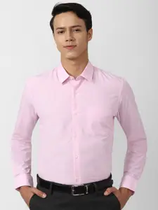 Peter England Men Pink Slim Fit Formal Shirt