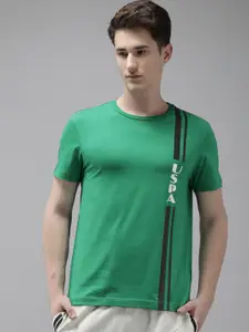 U.S. Polo Assn. U S Polo Assn Men Brand Logo Striped Slim Fit T-shirt