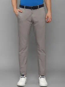 Allen Solly Men Grey Slim Fit Solid Cotton Trouser