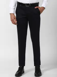 Van Heusen Men Black Slim Fit Trousers
