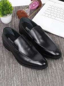 Teakwood Leathers Men Black Solid Leather Formal Slip-on Shoes