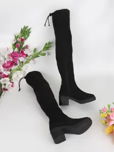 Truffle Collection Women Black Solid Winter Boots