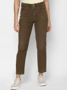 AMERICAN EAGLE OUTFITTERS Women Brown Coloured Slim Fit Cotton Jeans
