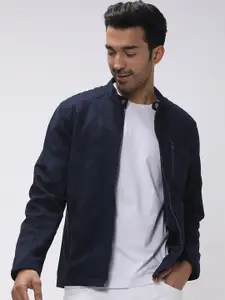 Mufti Men Navy Blue Outdoor Tailored Jacket