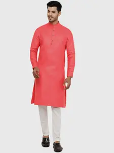 Modi Kurta Plus Size Mandarin Collar Straight Cotton Kurta
