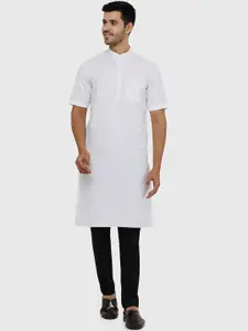 Modi Kurta Men White Cotton Kurtas