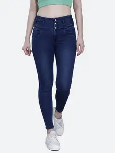 FCK-3 Women Blue High-Rise Light Fade Stretchable Jeans