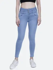 FCK-3 Women Blue High-Rise Light Shade Stretchable Cotton Jeans
