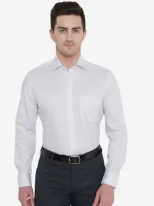 JADE BLUE Slim Fit Micro Checks Checked Formal Shirt