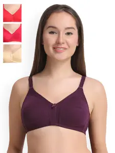 Leading Lady Pack Of 4 Everyday Bras LLCONCENT-4-RN-PP-SKN-RD