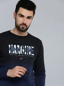 SHOWOFF Men Black Printed Cotton Sweatshirt