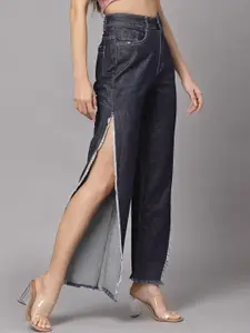 KASSUALLY Women Wide Leg High-Rise Jeans
