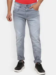V-Mart Men Classic Slim Fit Heavy Fade Cuffed Hem Cotton Jeans