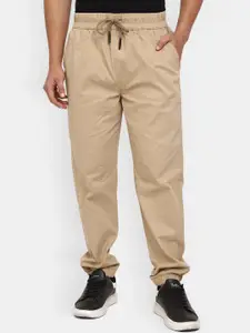 V-Mart Men Khaki Solid Track Pant