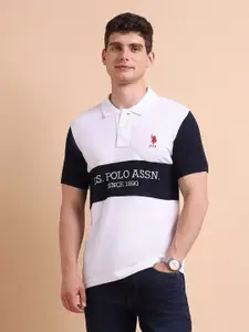U.S. Polo Assn. Men Rugby Polo Collar Cotton T-shirt