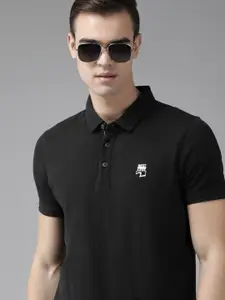 SPYKAR Men Pure Cotton Polo Collar Slim Fit T-shirt
