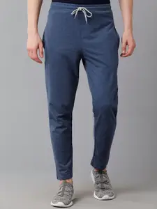 MADSTO Men Blue Solid Cotton Track Pants