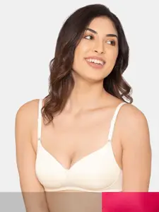 K LINGERIE Pack Of 2 Beige & Pink Lightly Padded Non Wired Bra