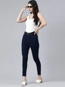 ZHEIA Women Dark Shade Skinny Fit Jeans