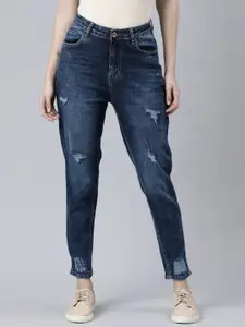 ZHEIA Women Blue Mildly Distressed Light Fade Skinny Fit Jeans