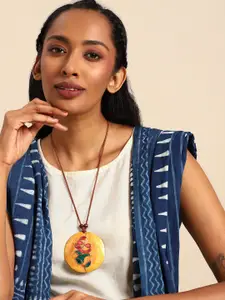 Taavi Women Circular-Shaped Enamelled Necklace