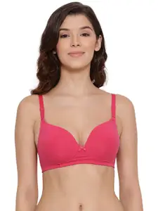 Lyra Combed Cotton Seamless Wrinkle Free Cups Bra with Detachable Strap